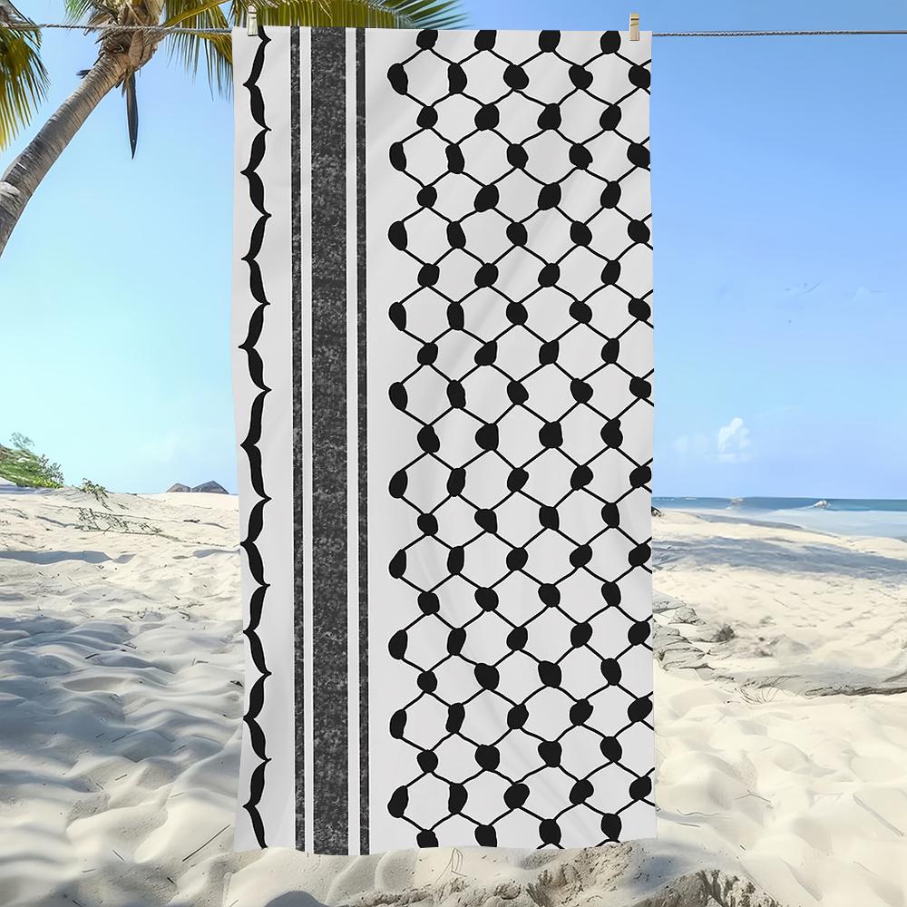 Hattah Keffiyeh Towel Microfibre Beach Quick Dry Lightweight Super Absorbent Bath For Camping Travel Swimm STJ40x70CM