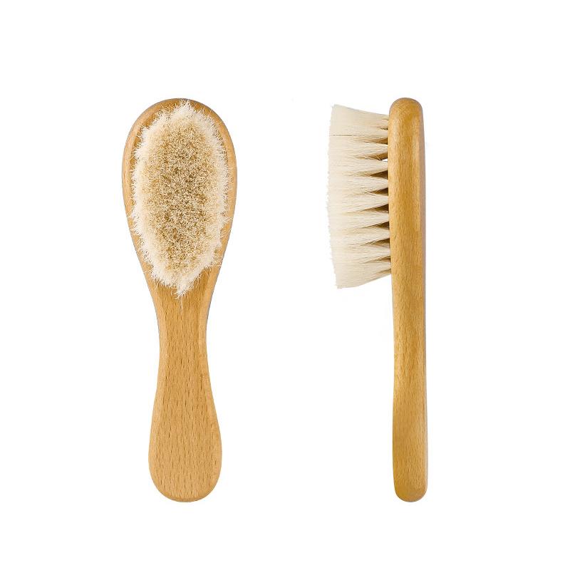 Natural Boar Bristle Hairbrush Massage Comb Anti-static Hair Scalp Paddle Brush Beech Wooden Handle Hair Brush Comb Styling Tool