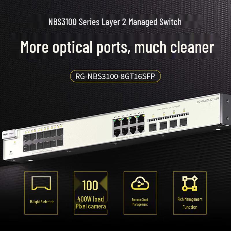 Ruijie RG-NBS3100-8GT16SFP 24-Port Gigabit AI Managed Switch