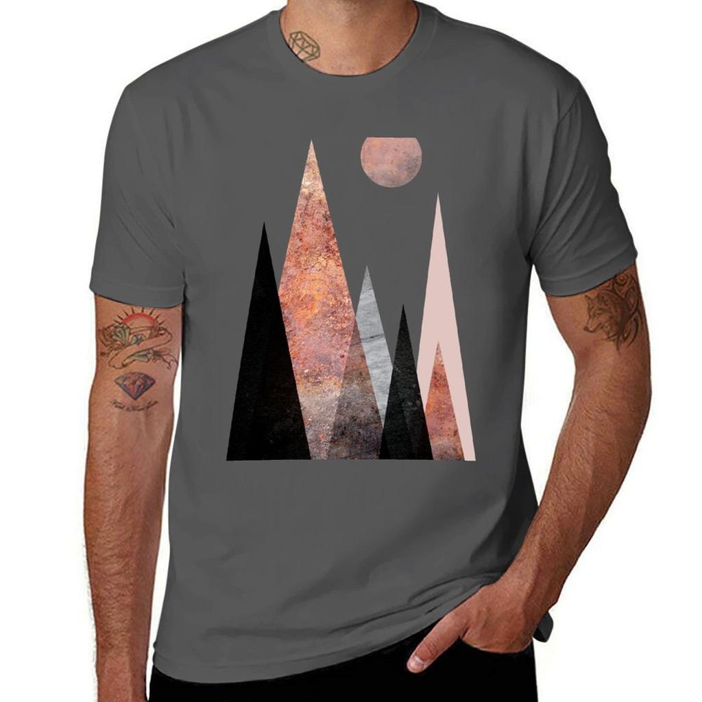 Mountain Range Scandi TShirt Casual Lightweight Short Sleeve Top
