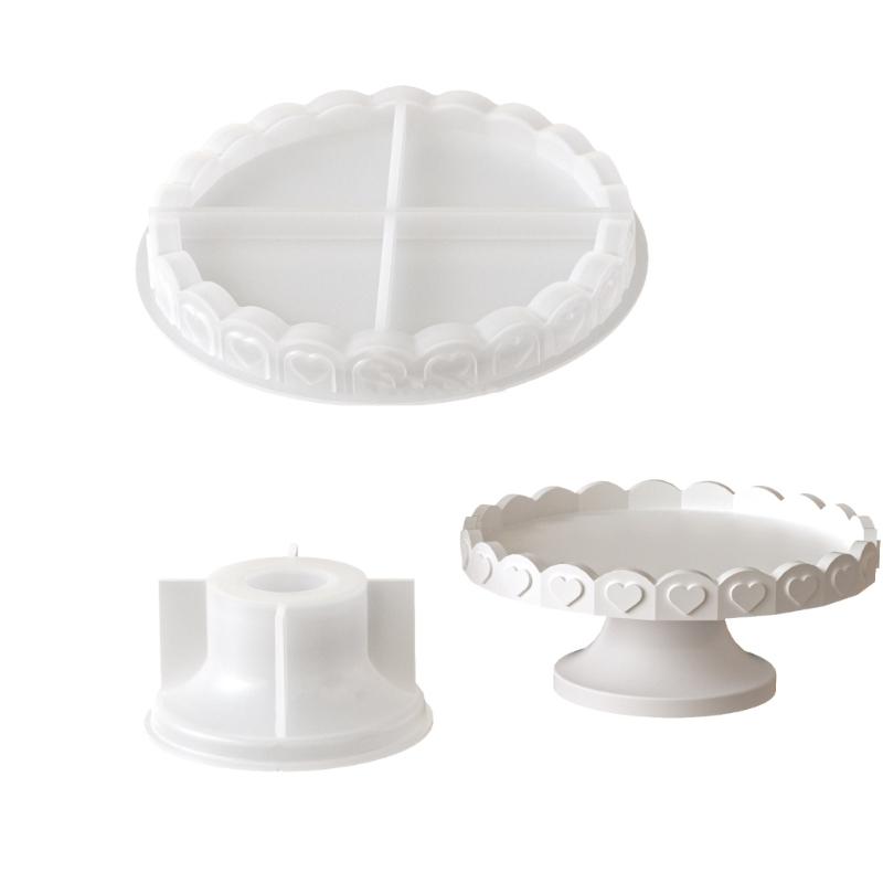 

Элегантный круглый поднос для подачи с тисненым краем, пищевой силикон, для домашнего декора, вечеринок