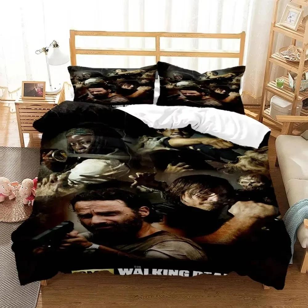 Horror Die Walking Dead Printed Bedding Set Luxury Queen Bedding Set Soft And Comfortable Bedding Set For Boy
