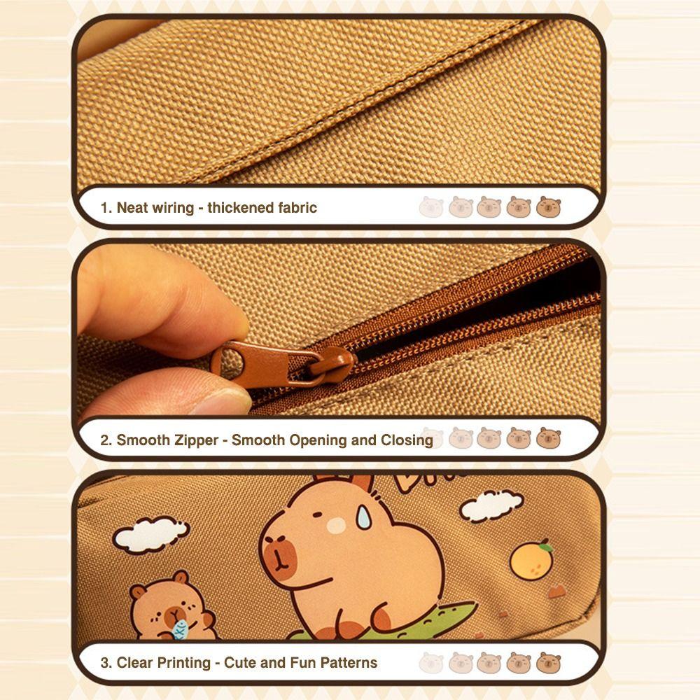 Six-Layer Students Tutorial Bag Large-capacity Stationery Storage Bag Cartoon Handbag  Students