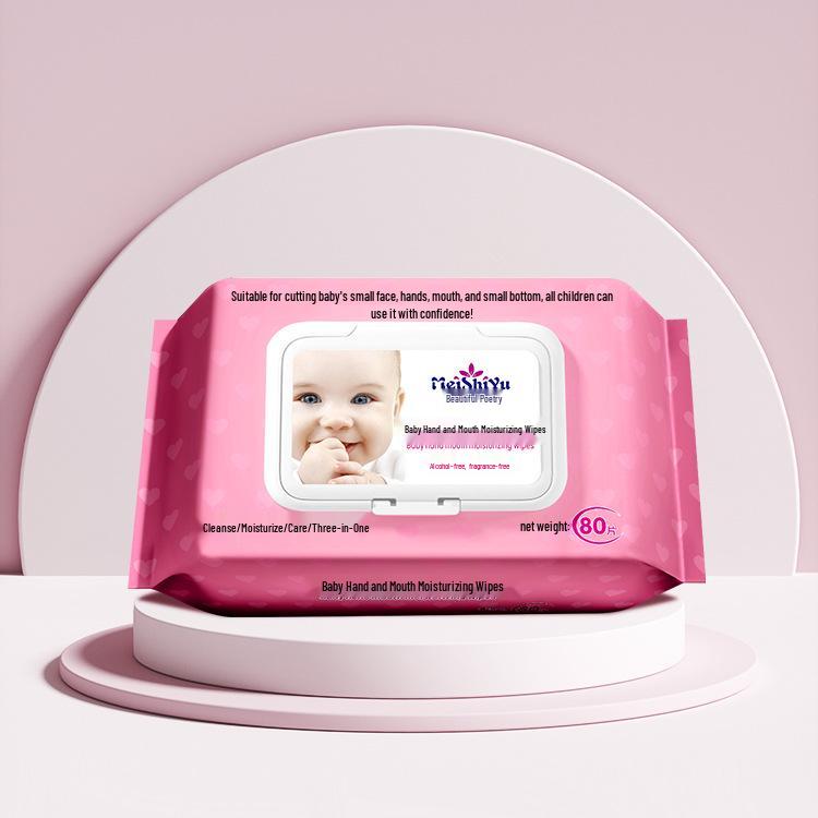 80-Pack Baby Hand and Mouth Wet Wipes for Newborns and Children