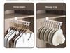 Telescopic Slide Rail Pants Rack - Top Mount Wardrobe Pull-Out Hanger Drawer.