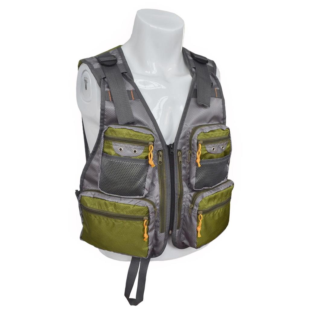 Mens Quick Dry Fishing Vest Mesh Jackets Photography Hiking Vest Multi-Pocket Fishing Waistcoat Outdoor Fly Fishing Vest