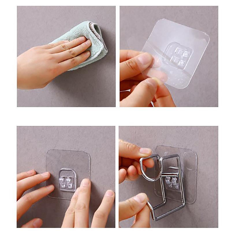 Bezděrové lepicí koupelnové kuchyňské beze stop umyvadlové úložné háčky šetří místo organizér nástěnný háček lepicí úložný regál