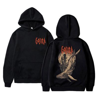 Franse Metal Band Gojira Van Mars Naar Sirius Vliegende Walvissen Vintage Rock Dubbelzijdige Vrouwen Unisex Print Hoodie