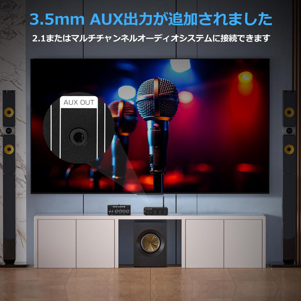 Douk Audio M1 MAX Power Amplifier 300W x2 Bluetooth Receiver Home Stereo Amplifier U-Disk Player