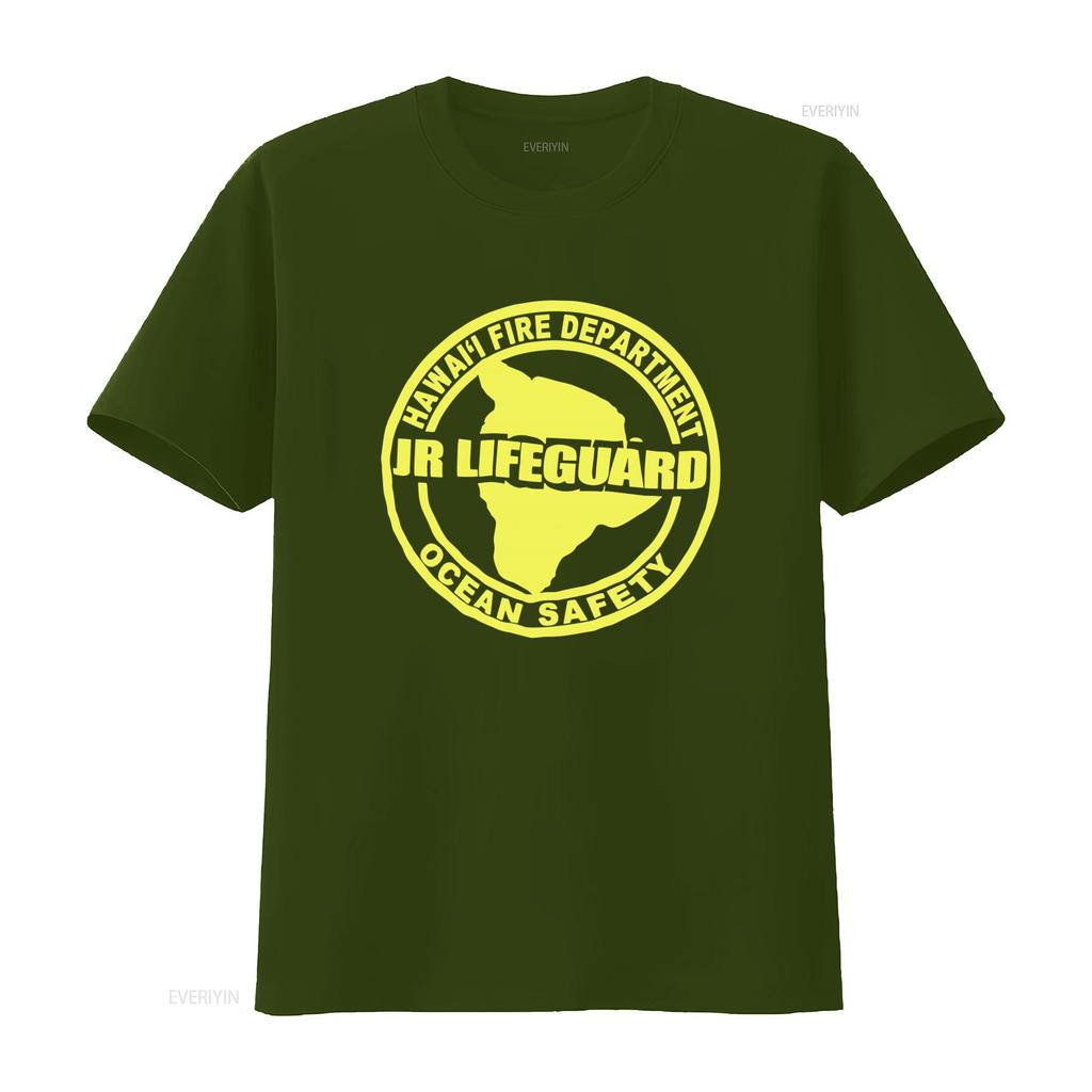Hawaii Fire Department Jr Lifeguard Ocean Safety T Shirt for Casual Cool Design vintage Washed Slightly graphic Comfortable