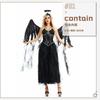 Halloween Adult Costume Female Dark Goth Ghost Bride Black Angel Demon Elf Vampire Horror Dress