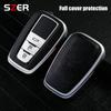 Auto Leather Tpu Car Key Cover Case Shell Fob For Toyota Prius Camry Corolla C-Hr Chr Rav4 Prado  Keychain Accessories