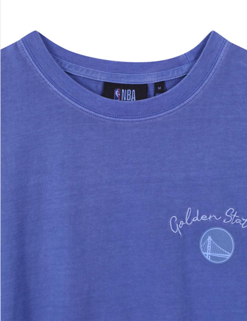 Enbiei One-Point Logo Pigment Sleeveless Blue
