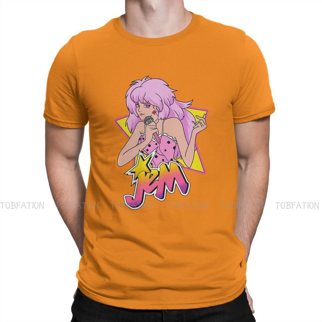 Jem and the Holograms Rockstar Tshirt Graphic T Shirt Punk Hot Sale 100% Cotton O-Neck Men's Streetwear