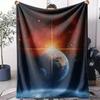 Bright Star in Dark Space Throw Soft Flannel AC Blanket Lightweight Summer Nap Throw Cozy  Blanket for Sofa Bed Travel Home
