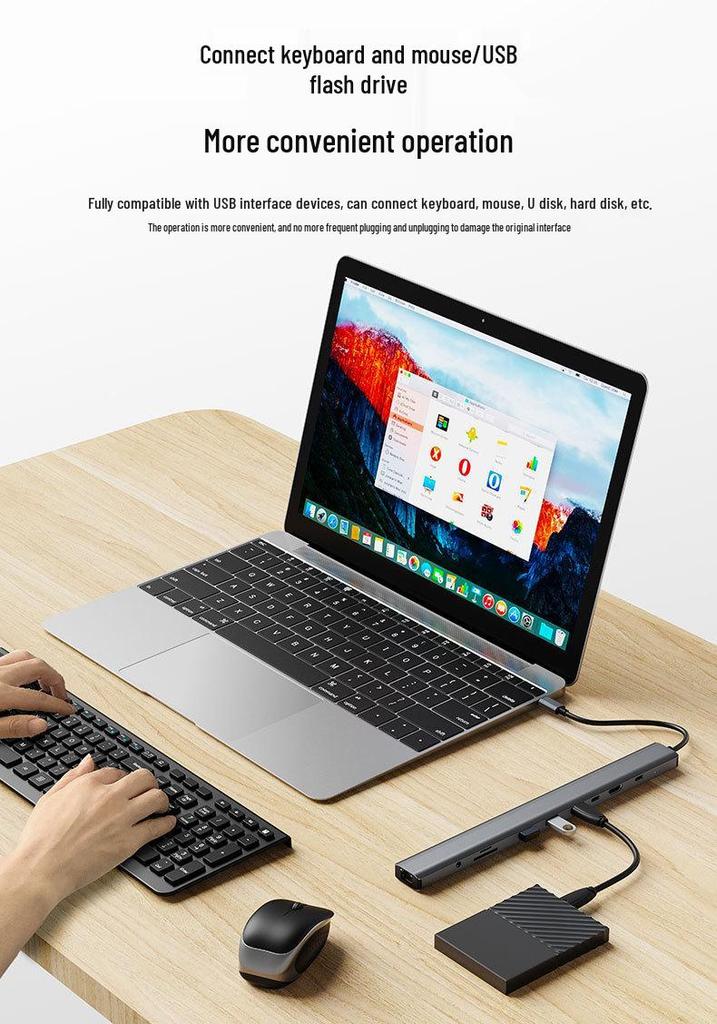 11-in-1 USB-C Hub Docking Station with USB 3.0, PD, VGA & Desktop Stand