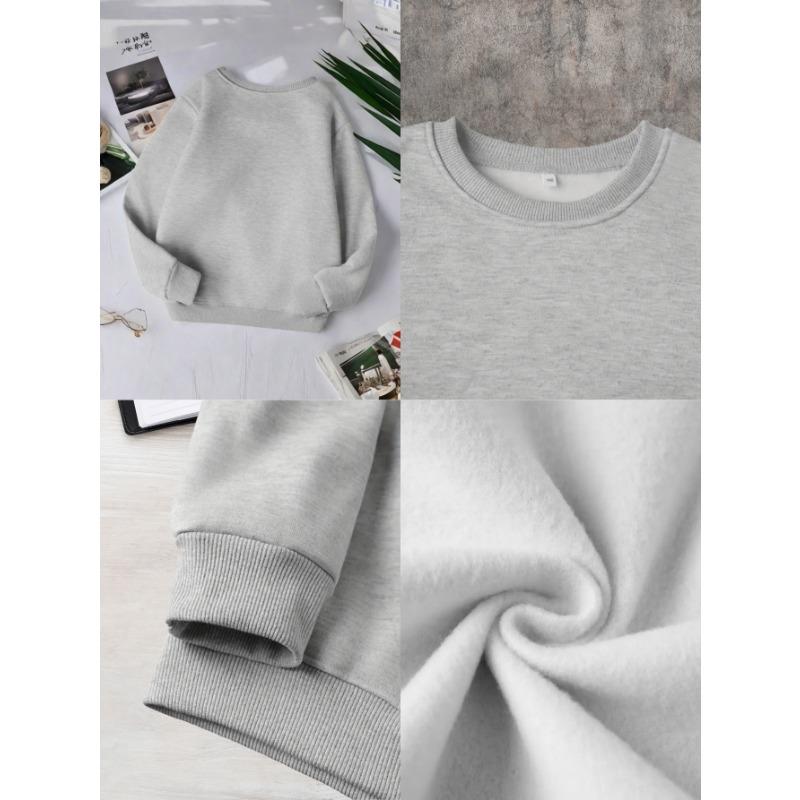 European sizes Delicate Kid Stylish Sweatshirt, Comfortable Round-Neck Top for Kids, Casual And Versatile Trendy Print Shirt