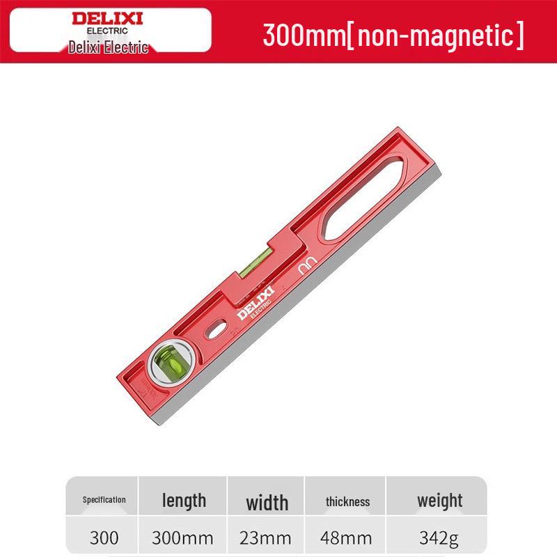 Delixi High Precision Aluminum Spirit Level with Magnet, Small Digital Display Magnetic Ruler