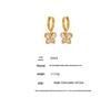 Oumika 18K Gold-Plated Butterfly & Diamond Earrings for Women