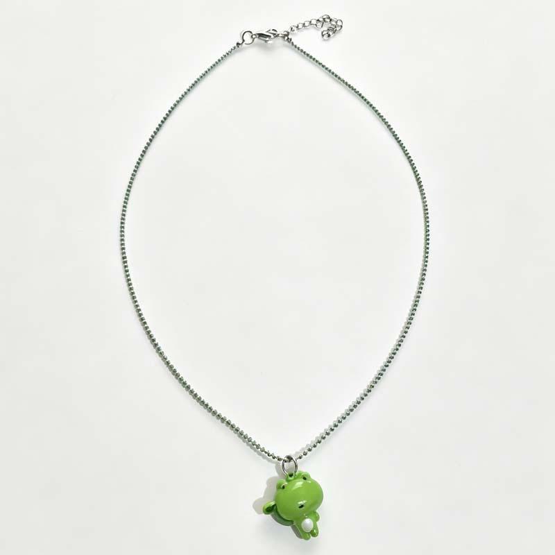 Adorable Cartoon Frog Couple Necklace - Cute Childlike Pendant Clavicle Chain, Perfect Best Friend Accessory, Niche Ins Style