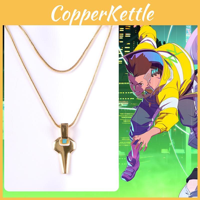 Cyberpunk Edgerunners David Martinez Metall-Halskette mit modernem Design für Fans und Partys