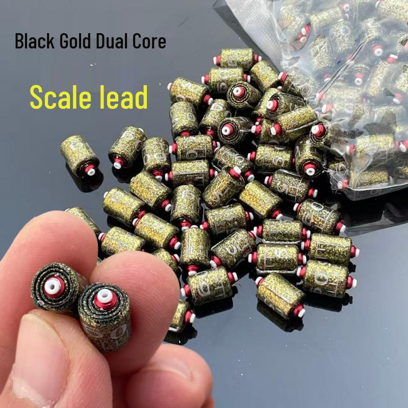 Enhanced Dual-Core Black Lead Sinker - Anti-Explosion Gold Fast Cast Universal Sink Seat