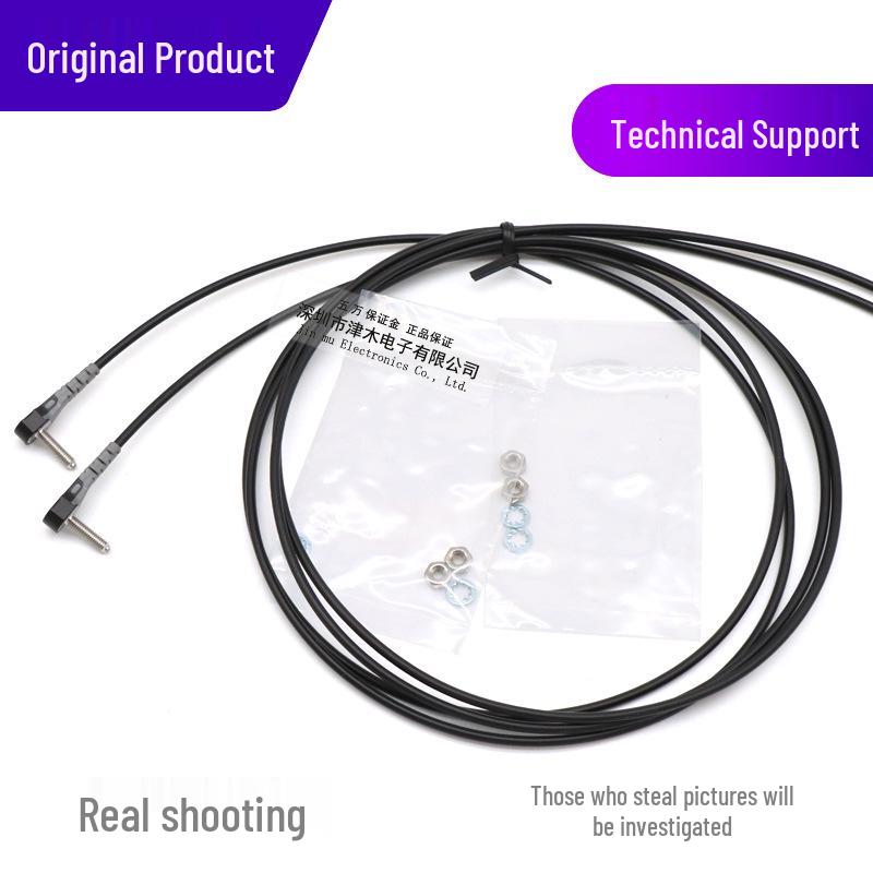RIKO PT-310-T01 L-shaped Fiber Optic Sensor, M3 Through-beam Right Angle Elbow