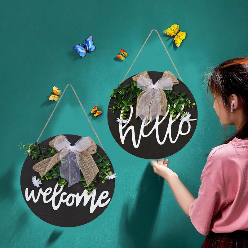 ZAKKA Wooden Welcome Sign for Shop Entrance & Restaurant Decor - Wall Pendant 1529