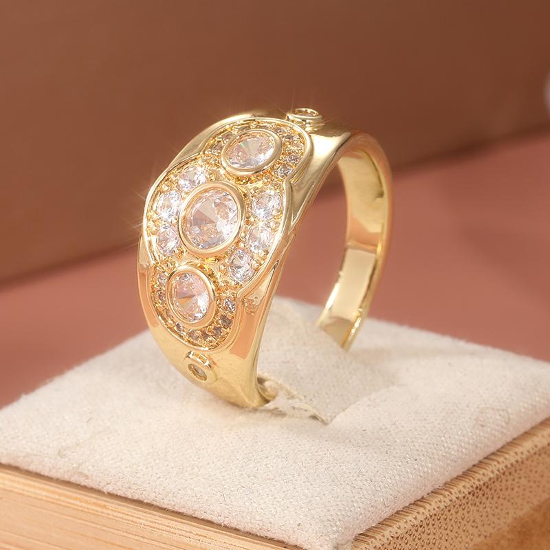 Vintage Style Bright Cubic Zirconia Rings able Commuter Rings For Parties Weddings Zirconia Engagement