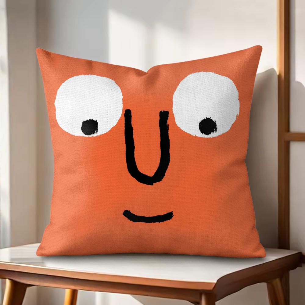 Aesthetic Art JJean JJullien Cushion Cover Natural Linen Organic Fabric DoubleSided Printing Couch Pillow Covers Home Decor