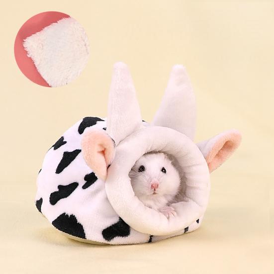 Hamster Cave Bed Cute Animal Design Pets Mini House Cozy Winter Sleeping Nest Warm