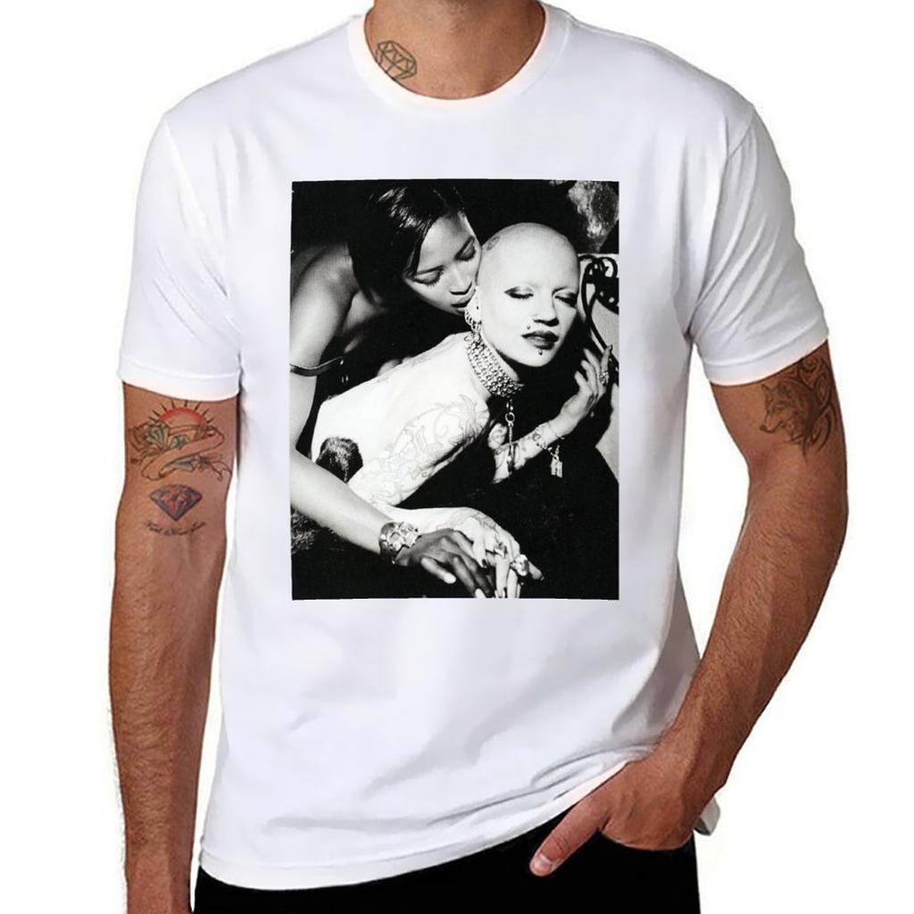 Naomi Campbell and Polly Fey for iD magazine TShirt Street Fashion Casual Tee Shirt