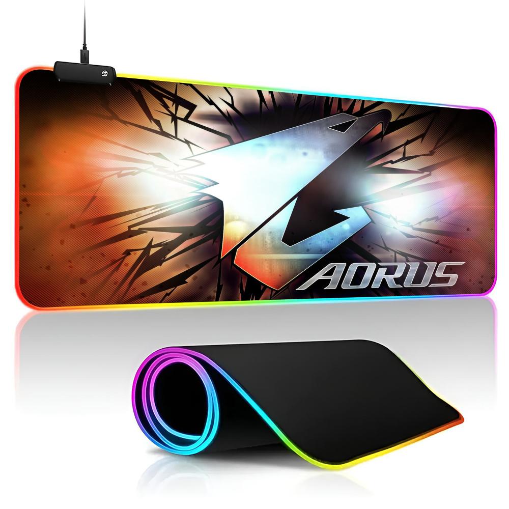 

Aorus Килимок для миші RGB Комп ютерний килимок для миші Ігрові килимки для клавіатури 900x400 XXL LED Ігровий Великий килимок для миші із замковим краєм RGB900x400x3mm
