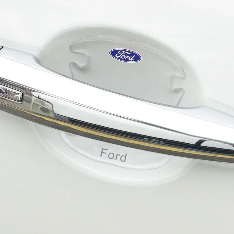 Car Door Handle Protective Sticker Decal Anti‑Scratch Cover for Ford Focus MK3 MK4 Kuga Escape Fiesta Explorer Mondeo F150 F250