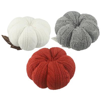Soft Wool Fabric Decorative Pumpkins Knitted Pumpkin Ornaments