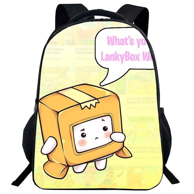 Lankybox Backpack Cartoon Schoolbag For Kids With Adjustable Padded Straps And Stylish Design