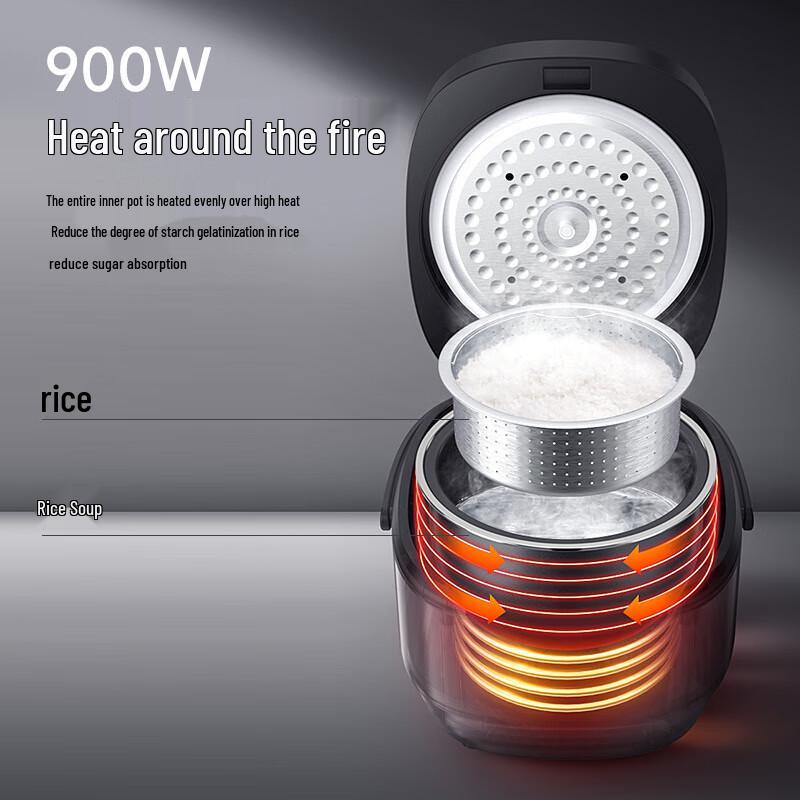 ZISIZ 5L Smart Rice Cooker with Rice-Soup Separation