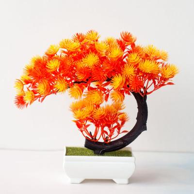 Fake Bonsai Flexible Fresh-keeping No-watering Modern Elegant Potted Artificial Flower for Balcony