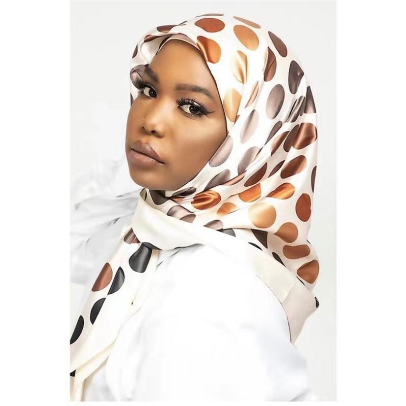 90*90cm Casualowa Moda Drukowana Flora Kwadratowe Szale Szaliki Satynowa Damska Chustka Apaszka Damska Opaska na Głowę