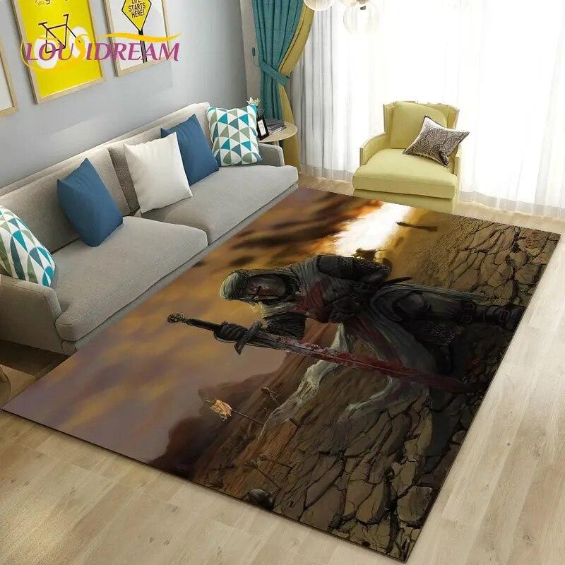 Cavalier Knight Templar Crusaders Game Area Rug Large,Carpet Rug for Living Room Bedroom Sofa Doormat Kitchen,Non-slip Floor Mat