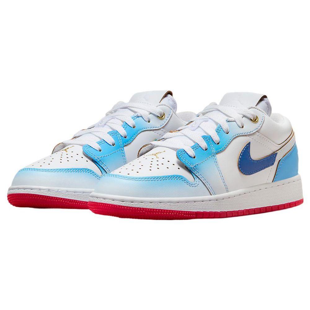 Air Jordan 1 Low SE GS Blue Gradient Kids Sneakers White Game-Royal University-Blue FN8895-141