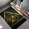 Biohazard Warning Rug Design Suitable for use as an anti-slip game mat for living room and bedroom sofas