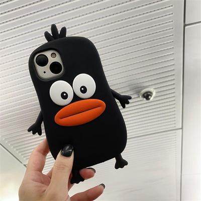 Cartoon Animal Duck 3D Case for Iphone 13 12 11 Pro Max XR X SE20 6S 6 7 8 Plus Kids Gril Gift Cute Soft Silicone Phone Cover