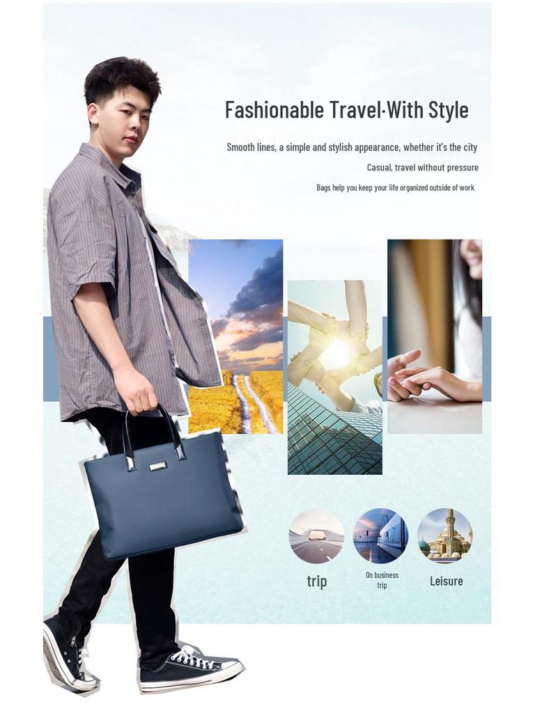Men's Large Capacity Laptop & Document Briefcase Bag
