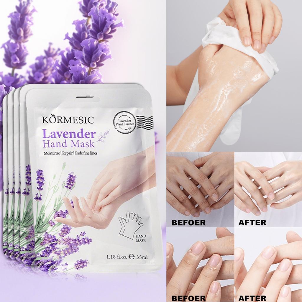 1-10pcs Lavender Essence Hand Mask, Deep Nourishing Anti-Cracking Softening Hand Skin, Whitening Exf