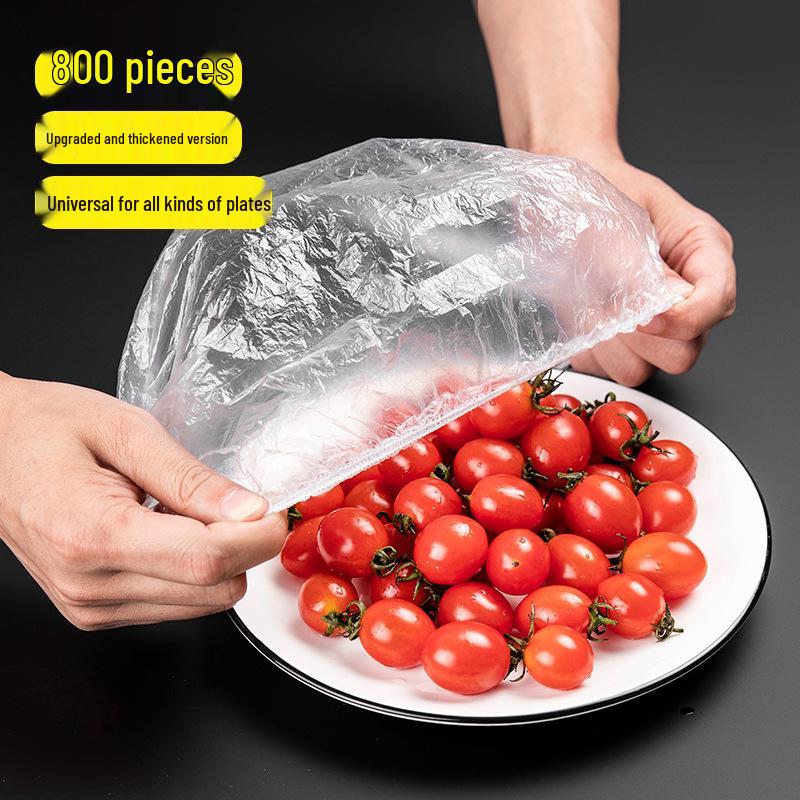 Transparent Elastic Stretch Food Sealing Sleeves for Fresh-Keeping - Kitchen and Refrigerator Use.