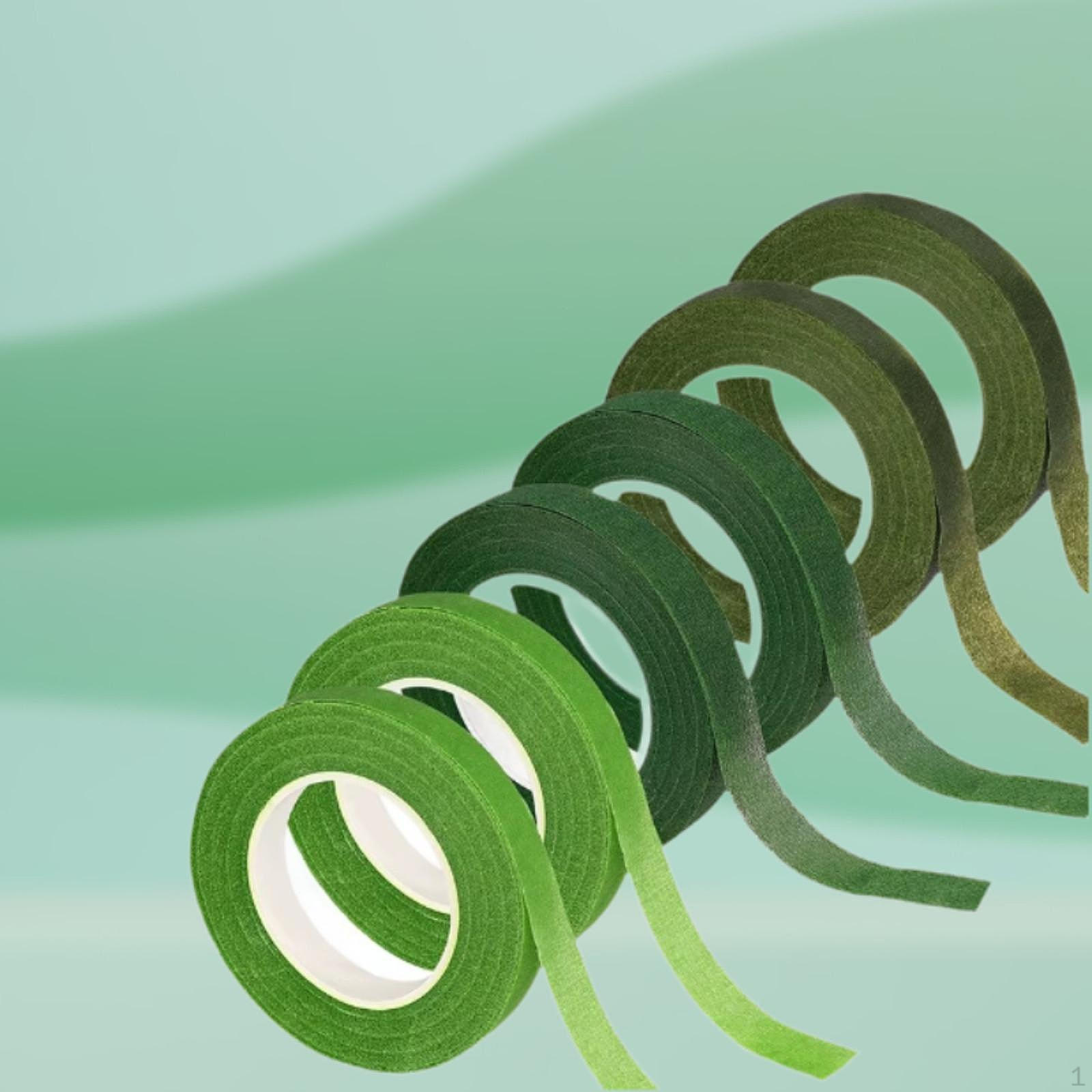 

Флористические ленты для обертывания стеблей своими руками, ширина обертывания букета 1,2 см, флористическая лента, зеленый цветок 6PCS