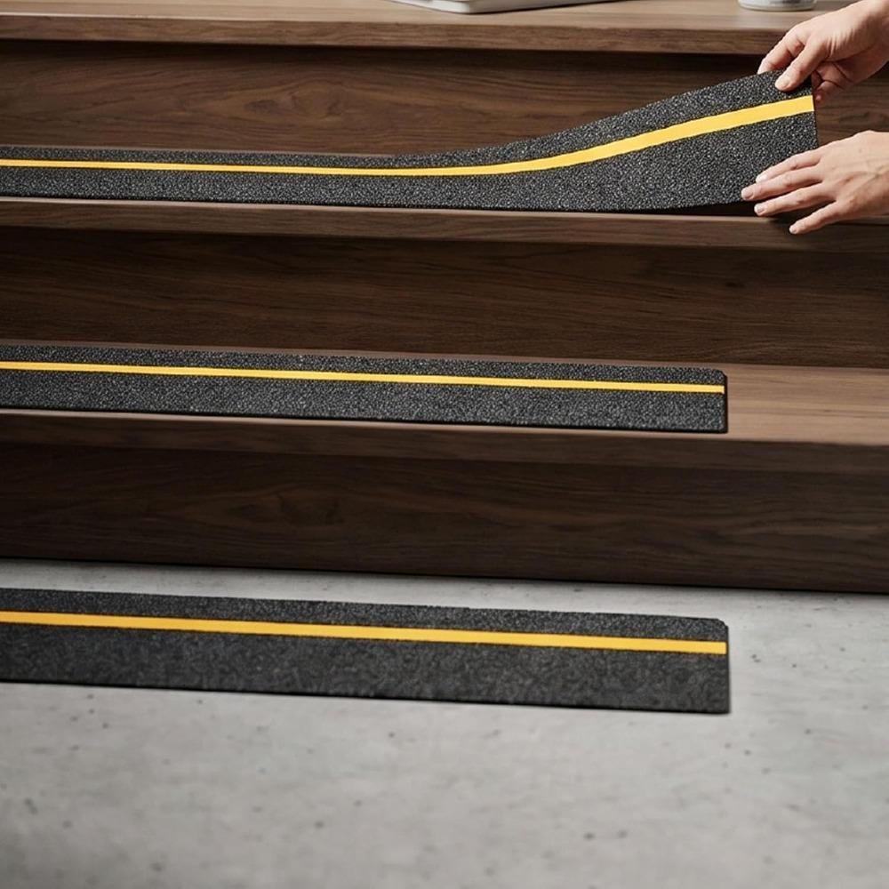 10 PCS PVC Anti Slip Stair Treads 60 Grit Adhesive Grip Pads Versatile Non Skid Tape Stairs