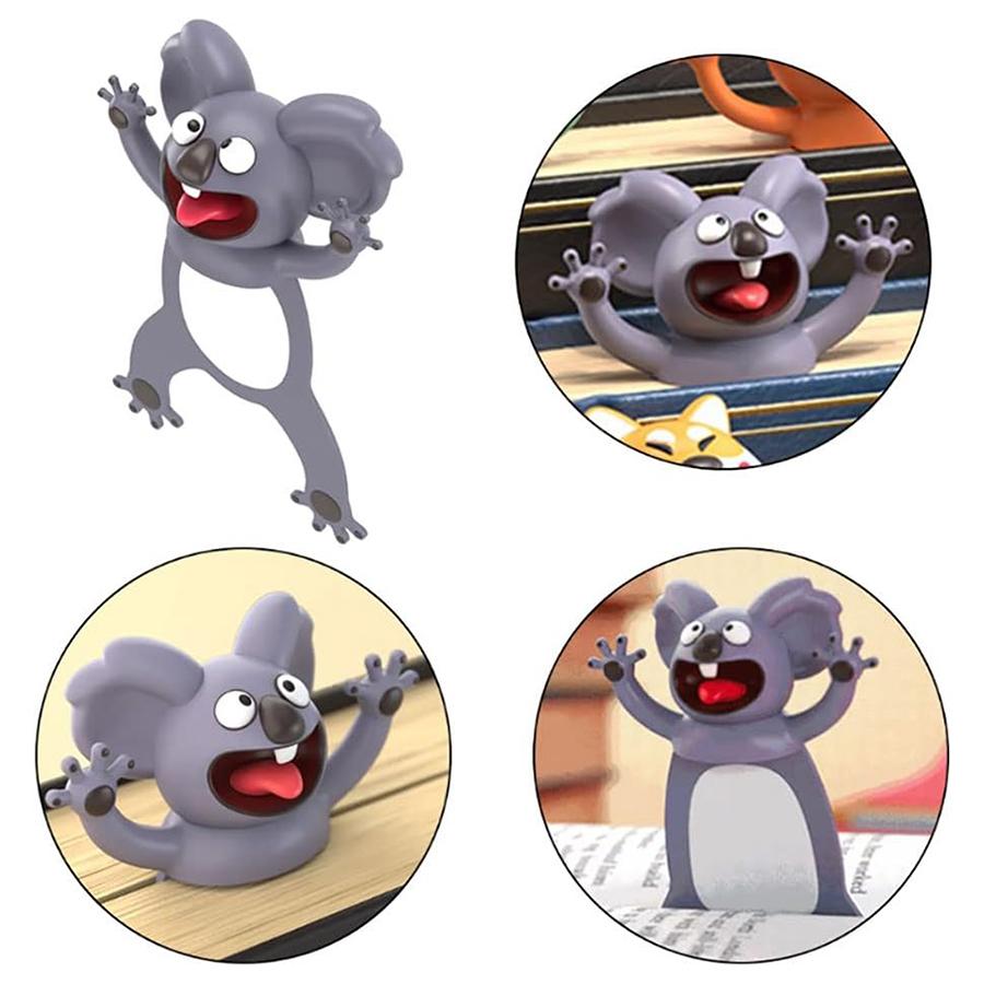 Cute Animal PVC Bookmarks - 3D Funny Reading Markers for School, Perfect Gift for Book Lovers & Students