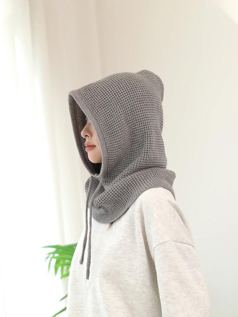 A Women Winter Beanie Hats One-Piece Knit Balaclavas Mask Neck Circle Scarf Ski Snow Hat
